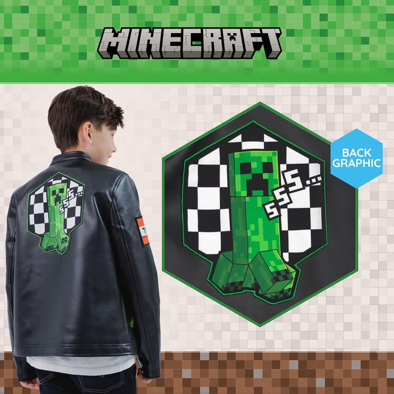 MINECRAFT Faux Leather Jacket Little Kid to Big Kid Sizes (6-14-16) - Image 4